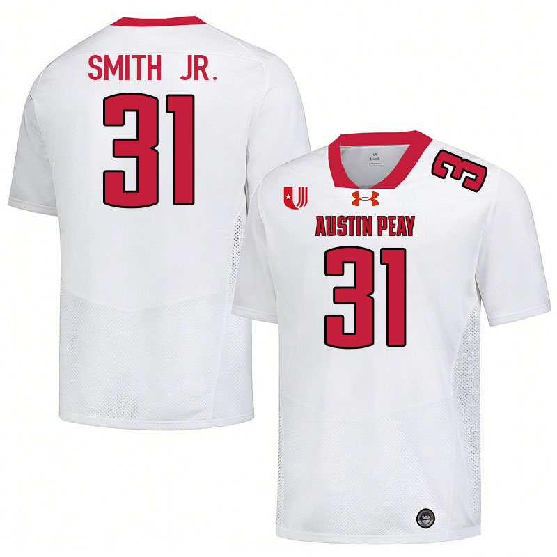 Austin Peay Governors #31 Montreze Smith Jr. College Football Jerseys,Uniforms Stitched-White Austin Peay Governors #31 Montreze Smith Jr. College Football Jerseys,Uniforms Stitched-White